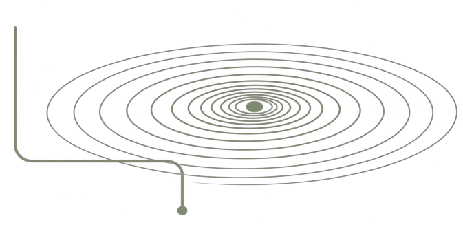 Concentric rings expanding outward from a centre point